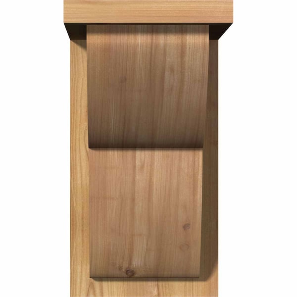 Crestline Smooth Corbel W/Backplate, Western Red Cedar, 7 1/2W X 10D X 14H